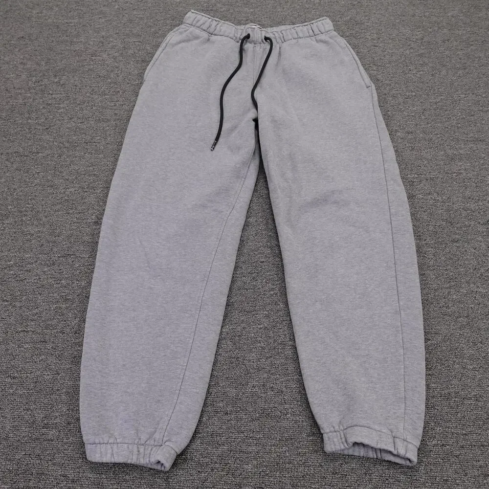 Jordan Sweatpants Mens Medium 32x26 Gray Fleece Joggers Elastic Waist Pockets